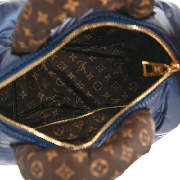 ❌❌LOUIS VUITTON Pillow Speedy Bandouliere 25 Monogram Nylon Metallic Blue bag LV - Picture 6 of 11